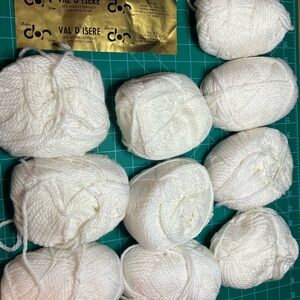 White Yarn Skeins by Val d’Isere